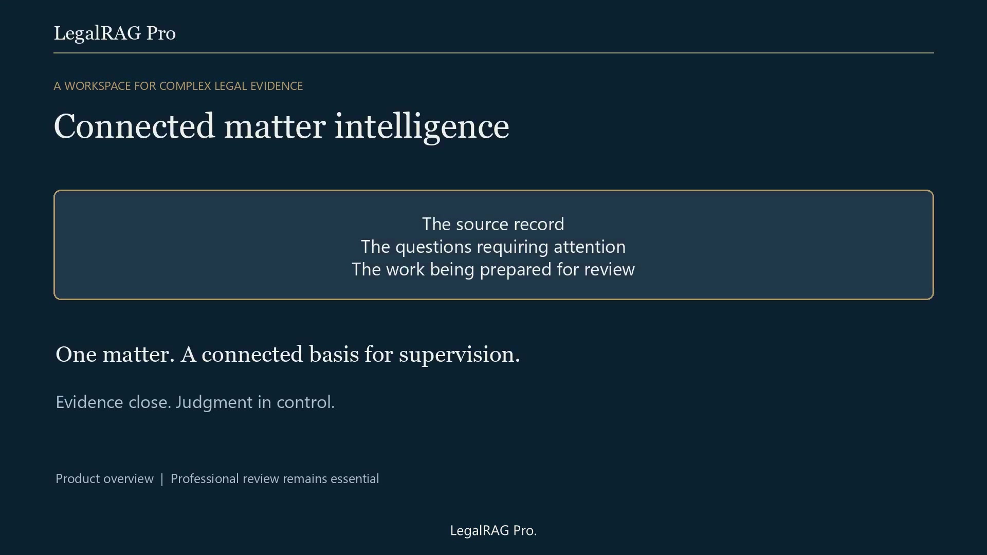 LegalRAG Pro product teaser poster